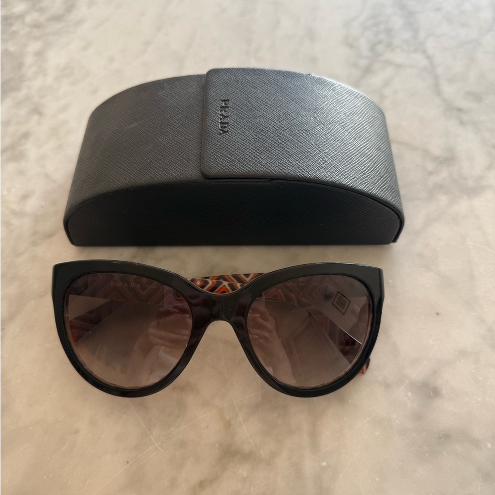Prada Black and Brown Sunglasses